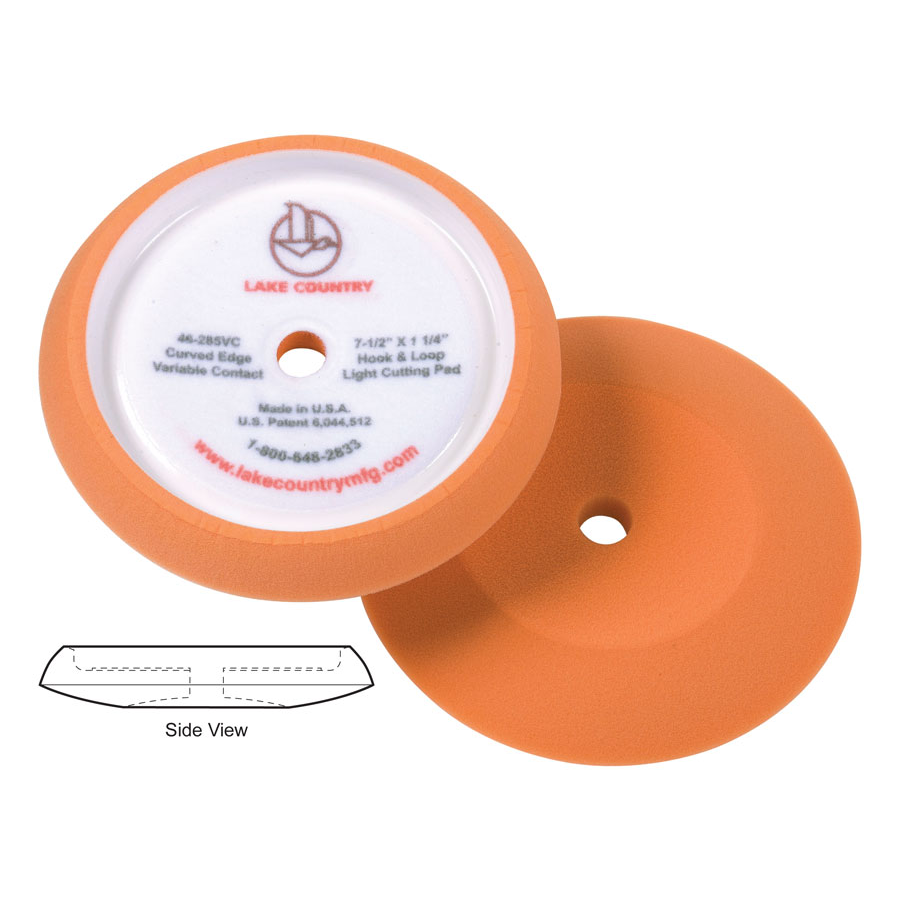 Curved Edge Ø 7½"x1¼" ORANGE Light Cutting Pad